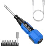 Ensemble de tournevis de pr�cision, tournevis sans fil rechargeable usb avec lumi�re led, 9 bits de tournevis, ...