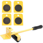 Ensemble de transport de meubles, plaque mobile de levage jaune pour objets lourds portant 150kg