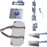 Ensemble de truelle � b�ton, coin int�rieur et ext�rieur, truelles � main, outils de pl�trage de ma�onnerie ...