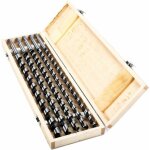 Ensoleille - jeu de forets � bois long jeu de forets serpent 460mm 5 pi�ces dans coffret en bois foret ...
