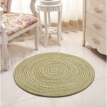 Ensoleille - tapis tress� � la main - rond - pour le salon, la chambre � coucher, la salle de bain, la ...