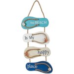 Tongs de plage nautique décoration murale pantoufles en bois décoration suspendue, mur et porte marine ... Tongs de plage nautique décoration murale pantoufles en bois décoration suspendue, mur et porte marine ...
