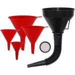 Entonnoirs � huile en plastique pour usage automobile, lot de 5, grand entonnoir flexible avec tuyau ...