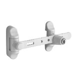 Entrebailleur � cl� pour fen�tre 1 � 2 vantaux, 158mm, laqu� blanc, 2 cl�s - thirard