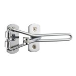 Entrebailleur pour porte d'entr�e, taquet d'arr�t, 142mm, chrom� - thirard