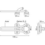 Entreb�illeur de porte socona classic allong�e - [finition:02al dor�]