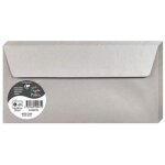 Enveloppe - clairefontaine - pollen - 120g - 110x220 mm - argent - paquet de 20