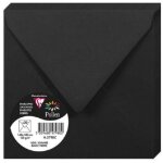 Enveloppe - clairefontaine - pollen - 120g - 140x140mm - noir - paquet de 20