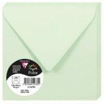Enveloppe - clairefontaine - pollen - 120g - 140x140mm - vert - paquet de 20
