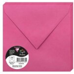 Enveloppe - clairefontaine - pollen - 120g - 165x165 mm - rose fuchsia - paquet de 20