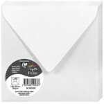 Enveloppe - clairefontaine - pollen - 140x140 mm - blanc iris� - 120g - paquet de 20