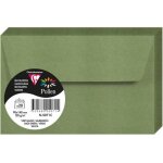 Enveloppes - format rectangle - 90x140mm - pollen - vert sauge - 20 unit�s - clairefontaine