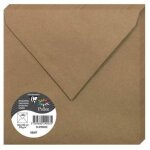 Enveloppes gomm�es - clairfontaine - pollen - 165 mm x 165 mm - kraft - 20 unit�s
