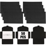 Enveloppes noires, 50 pi�ce enveloppes pour invitations, 160 105mm enveloppes de carte de visite de mariage, ...