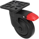 Eosnow - roulette pivotante de 5 pouces, roulement de 400 lb, support abs, pivotante silencieuse en caoutchouc ...
