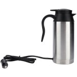 Eosnow tasse chauffante �lectrique pour voiture en acier inoxydable de 750ml, tasse � boire pour v�hicule, ...