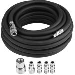 Eosnow tuyau d'air pneumatique en caoutchouc flexible de 15m avec outil de kit d'accessoires de compresseur ...