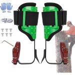 �perons d'escalade pour arbres, en aluminium, avec ceinture de s�curit� en cuir renforc�e, pour l'�lagage ...
