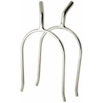 �perons de pression portugais en acier inoxydable avec tige courb�e de 45 mm