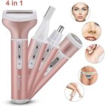 Epilateur electrique rasoir electrique femme4 en 1 kit de la epilation usb de rechargeable impermeabletondeuse ...