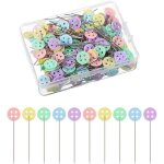 pingles  couture, 100 pcs pingles  tte de fleur plate accessoires de couture dcoratives quilting ...