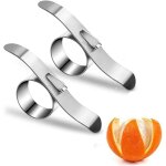 �plucheur d'oranges, lot de 4 (2 pi�ces), outil de cuisine portable en acier inoxydable pour �plucher ...