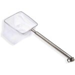�puisette aquarium t�lescopique carr�e en nylon avec manche en acier inoxydable filet fin pour poissons ...