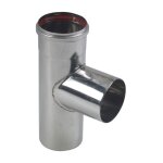Té équerre 90° inox 316 4 / 10 Ø80 + joint à lèvres Té équerre 90° inox 316 4 / 10 Ø80 + joint à lèvres