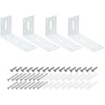 �querre d'angle en l - �querre � angle droit avec vis - pour fixation de meubles et d'�tag�res - blanc ...