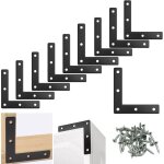 �querre d'angle plate forme de l, 10 pi�ces �querres plates en m�tal 80x80mm 90 degr�s l - forme support ...