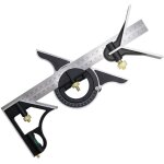 �querre � combinaison 300mm, r�gle d'angle de combinaison en acier inoxydable, �querre combin�e avec ...