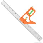 Querre combin�e 300 mm en acier inoxydable - �querre de menuiserie r�glable � 45 / 90 degr�s avec niveau ...