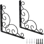 Equerre d'�tagere en fer forg�, 2 pi�ces �querres pour �tag�re de jardin, �querre pour �tagere murale ...