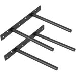 Equerre etagere murale fixation flottante invisible, tige double support etagere murale en m�tal, tablette ...
