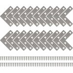 Equerre de fixation plats droits support en forme de l metalliques equerres avec vis pour bois meubles ...