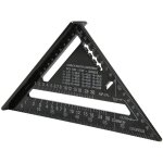 Equerre menuisier, 7 pouces alliage d'aluminium triangle r�gle noire �querre de charpentier de pr�cision ...