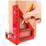 Equerre menuisier - jauge carre en alliage d'aluminium - angle de 45 / 90 degrs - rgle en t 3d - outil ...