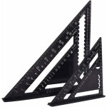 Equerre menuisier multifonctions 18cm et 30cm, triangle m�tal aluminium r�gle �querre trusquin guide ...