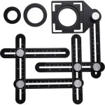 �querre de mesure multi - angles - keanova - outil pr�cis - 3 tailles de scie cloche - abs durable