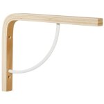 Equerre multi + bois brut naturel, h. 18 x p. 25 cm - centrale brico