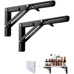 �querre pliante 250mm 2 pi�ces noir support console pliable lourds support console pliable r�tractable ...