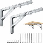 Querre pliante 400mm, lot de 2 consoles pliantes pour charge lourde 400 mm capacité 186 kg, supports ... Querre pliante 400mm, lot de 2 consoles pliantes pour charge lourde 400 mm capacité 186 kg, supports ...