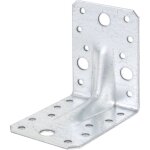 Équerre renforcée galvanisée sendzimir 90 x 90 x 65 mm set de 12 pièces Équerre renforcée galvanisée sendzimir 90 x 90 x 65 mm set de 12 pièces