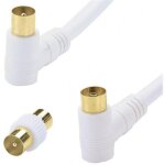 Erard - vid�o: cordon tv hertzien non filtr� 9, 52 mm m�le / femelle coud�s 90� + adaptateur m�le / m�le ...