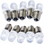 Ersandy 10pcs e10 12v spot ampoule led lampes blanc chaud