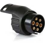 Ersandy adaptateur de remorque 7 broches vers 13 broches, prise universelle imperm�able compatible voiture ...