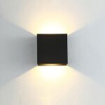 Ersandy - pi�ce applique murale led moderne en aluminuim applique murale carr�e noire 10 x 10 x 5 cm ...