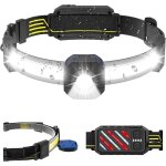 Ersandy - rechargeable lampe frontale led 230� 500 lumens torches headlamp 10 modes d'�clairage batterie ...