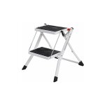 Escabeau � 2 marches, marche - pieds pliable, largeur de marche 20 cm, caoutchouc antid�rapant, avec ...
