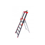 Escabeau alu 7 marches ? hauteur de travail max. 3. 41m ? double rampe d'acc�s ? plateforme test�e � ...